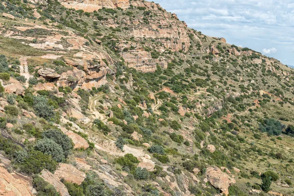 Road Trail Mountain Uithoek Fouriesburg Free State Province — Stock Photo, Image