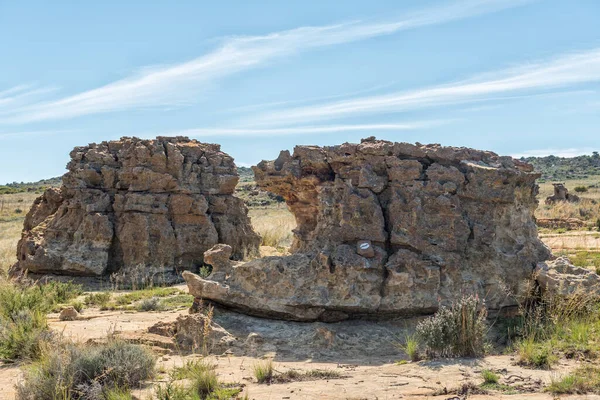 Rock Formation Called Masada Eland Hiking Trail Eingedi Ladybrand White — Stock Photo, Image
