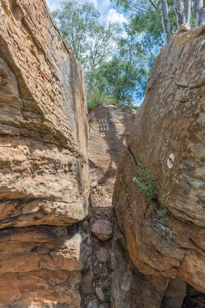 Eland Hiking Trail Door Een Rotsformatie Genaamd Fat Mans Trap — Stockfoto
