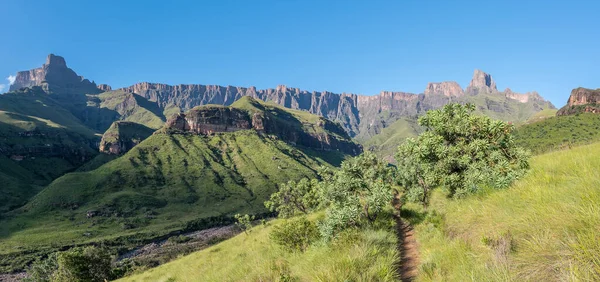 Tugela Boğazı Ndan Amfitiyatroya Doğru Giden Panoramik Manzara Tugela Nehri — Stok fotoğraf