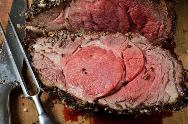 Nahaufnahme von Beefsteak — Stockfoto