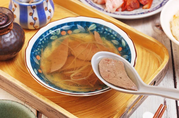 Zuppa di fegato di maiale — Foto Stock