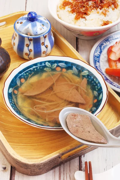 Pig liver soup — Stock Photo, Image