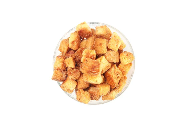 Delicious fried croutons — Stock Photo, Image