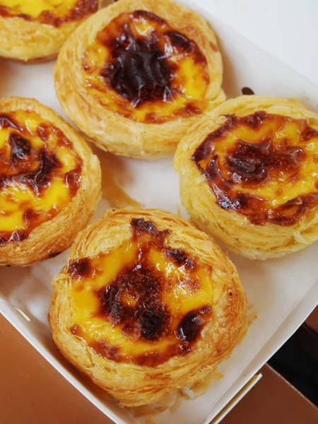 Portuguese egg tart — Stock Photo, Image