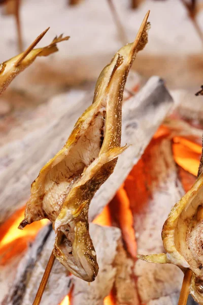 Japonský sůl grilované Ayu sweetfish — Stock fotografie