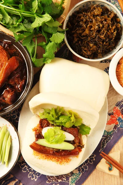 Gua Bao (párolt szendvics) — Stock Fotó