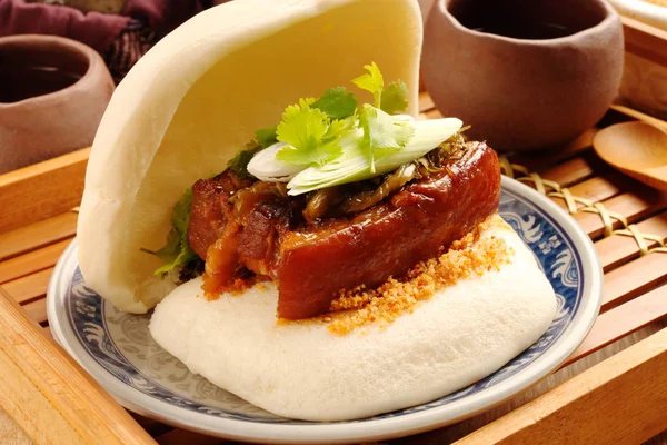 Gua Bao (párolt szendvics) — Stock Fotó