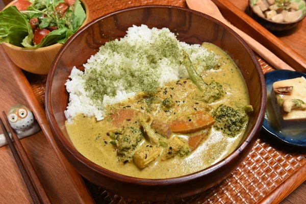 Menú conjunto de curry verde —  Fotos de Stock