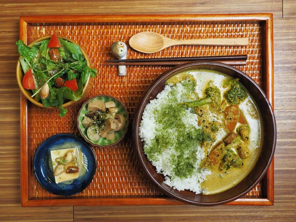 Menú conjunto de curry verde — Foto de Stock