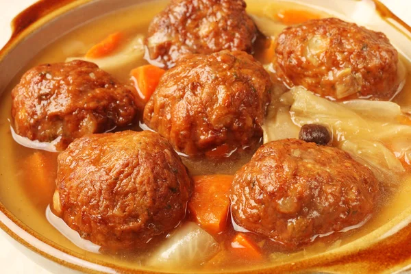 Braised pork balls in soy sauce — Stock Photo, Image