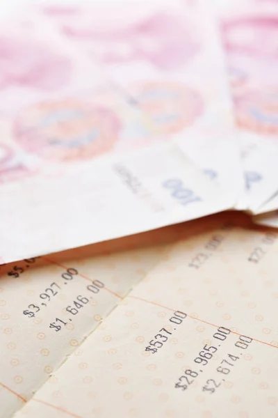 Cerrar el libro de contraseñas de la cuenta de ahorro y renminbi —  Fotos de Stock