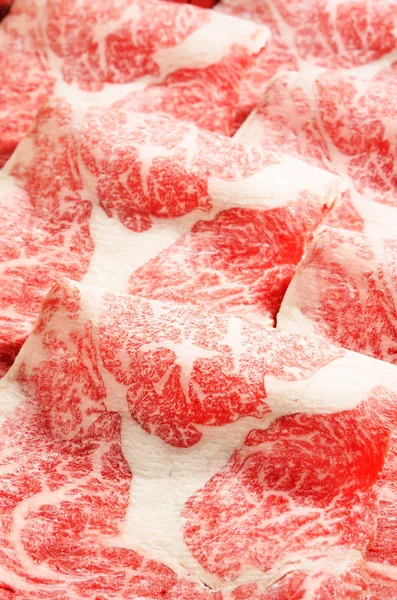 Hot Pot Zutaten - dünn geschnittenes Fleisch — Stockfoto