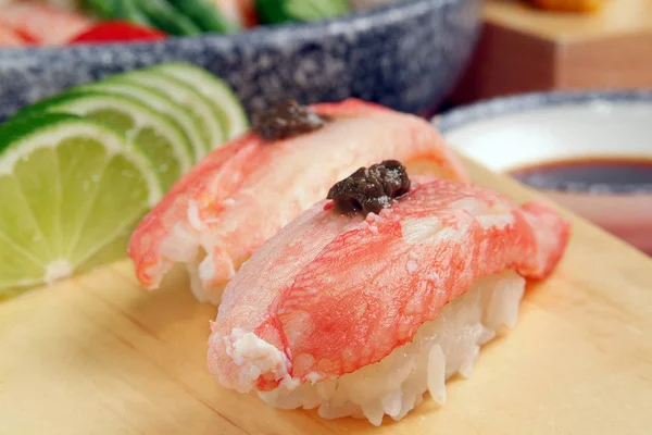 Japanese crab sushi — Stock Photo, Image