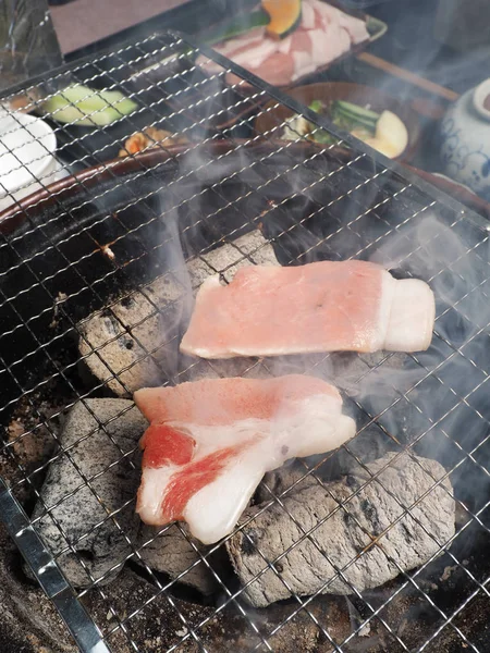 Menú conjunto de cerdo asado japonés — Foto de Stock