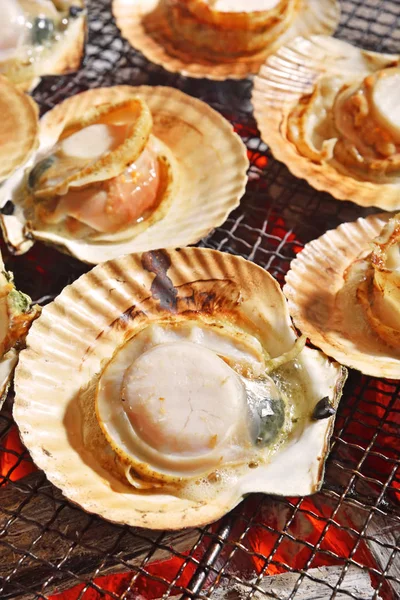 Gegrilde Japanse schelp hotate — Stockfoto