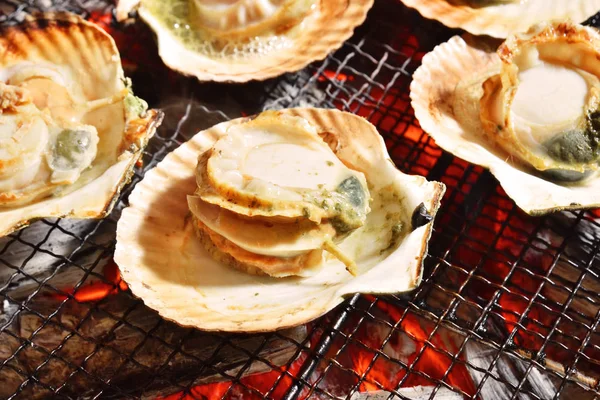 Gegrilde Japanse schelp hotate — Stockfoto