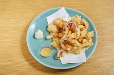 Japonca kızarmış kalamar, Ika tempura    