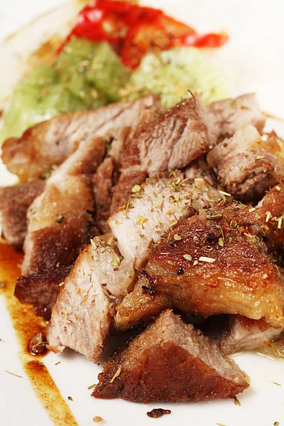 Sliced grilled pork chop — Stock Photo, Image
