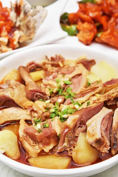 炒鸭肉 中国菜 — 图库照片