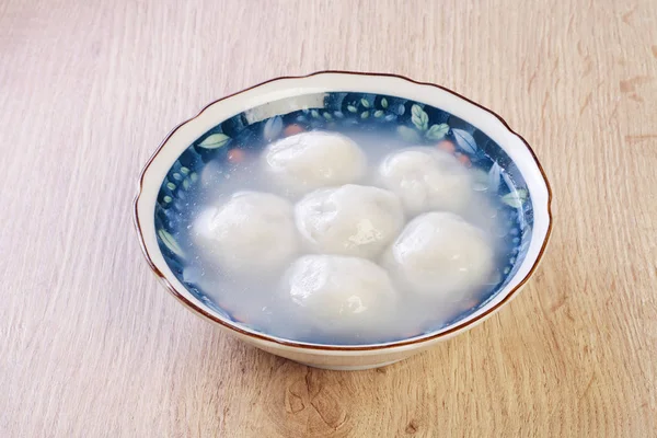 Sesame Tangyuan Porcelain Bowl — Stock Photo, Image