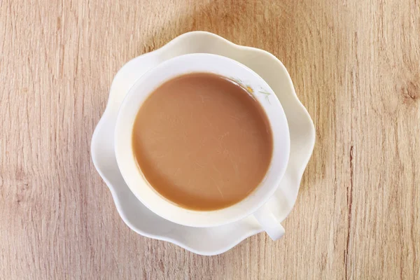 Latte Sul Tavolo Legno — Foto Stock