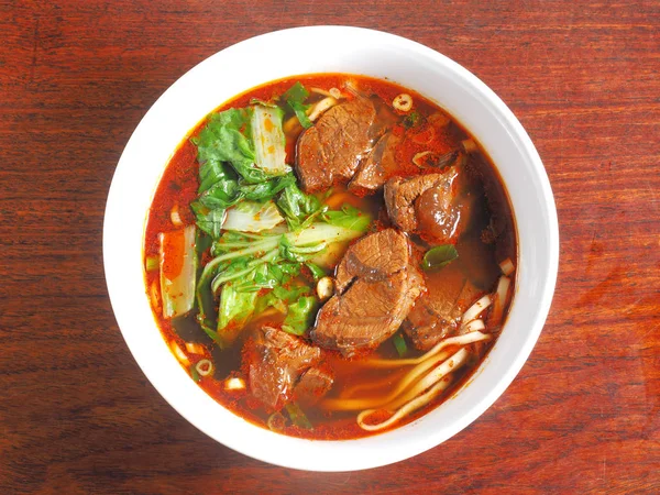 Fideos Ternera Estofados Una Comida Popular Taiwán — Foto de Stock