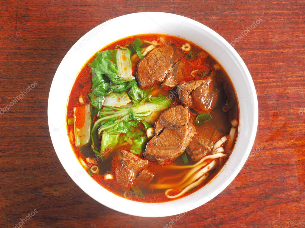 Braised beef noodles - a popular food in Taiwan     