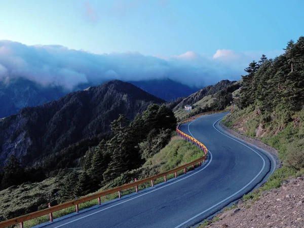 Camino Montaña Por Mañana Condado Nantou Taiwán — Foto de Stock