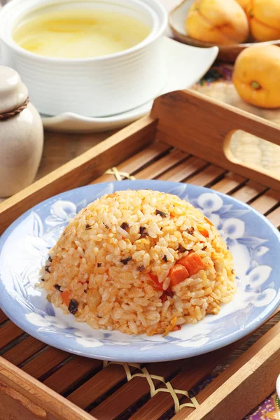 Kimchi Fried Rice Served Plate — Stock Photo, Image