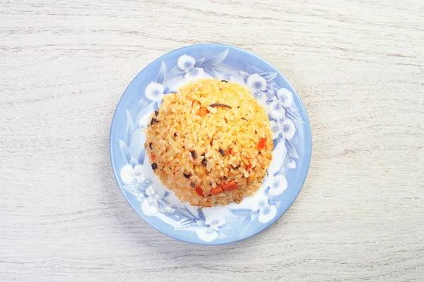 Riz Frit Kimchi Servi Sur Assiette — Photo