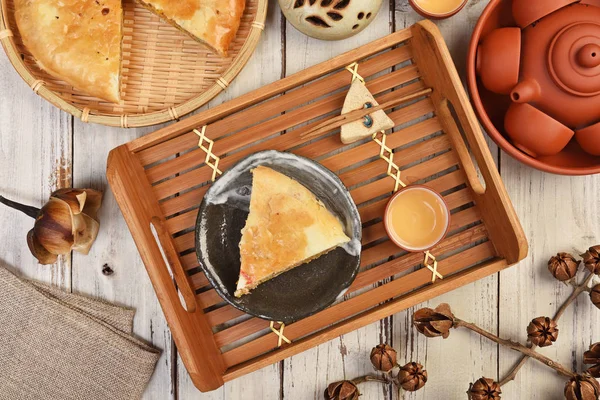 Tayvan geleneksel kek - et mantı   