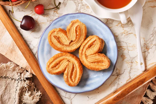 Vlinderkoekjes Plaat — Stockfoto