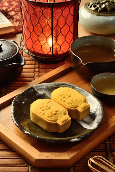 Traditional Chinese Cake Also Known Lantern Cake Its Shape Resembles — Stock Photo, Image