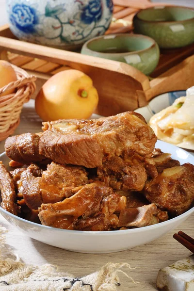 Wuxi Style Pork Ribs Popular Chinese Food — Stock Photo, Image