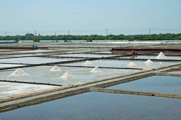 Getrocknetes Salz Der Salzpfanne Tainan Taiwan Salzpfannen Tainan Taiwan — Stockfoto