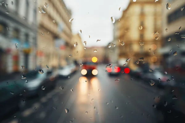 Chuva na cidade — Fotografia de Stock