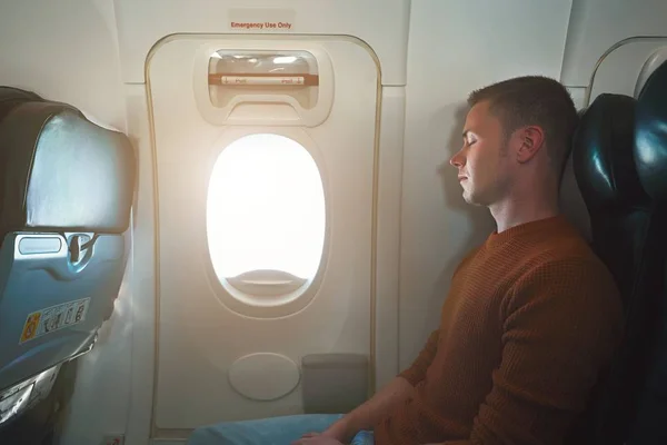 Comfortable traveling by airplane — Stock Photo, Image