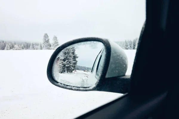 Winter op de weg — Stockfoto