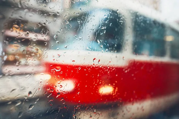 城市里的雨 — 图库照片