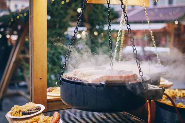 Scent of food from Christmas market — Stock Photo, Image