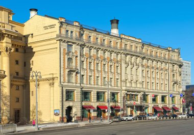 Five-star hotel  National in the city center, 15/1 Mokhovaya street, bld. 1, view from Manezhnaya Square clipart