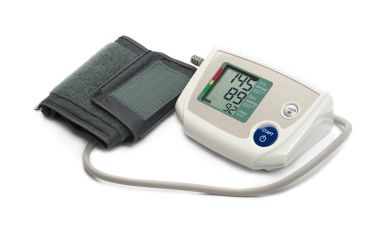 Beyaz bir arka plan üzerinde kan basıncı Monitörü (tonometer)