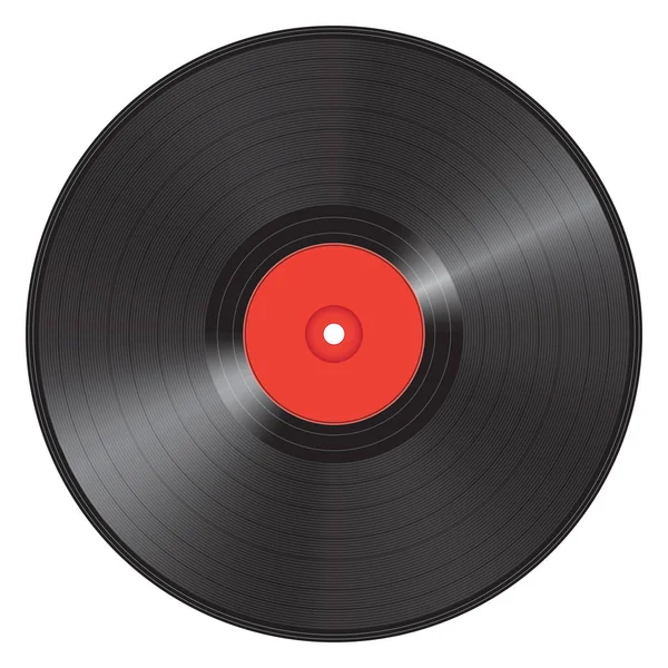 Fonograaf Vinyl Record Een Witte Achtergrond — Stockvector