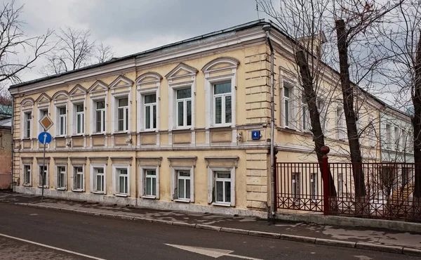 Moscou Rússia Março 2016 Khokhlovsky Lane Antiga Propriedade Cidade Mamykina — Fotografia de Stock