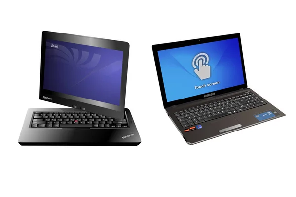 Laptops, portatiles computadoras Vetores De Bancos De Imagens