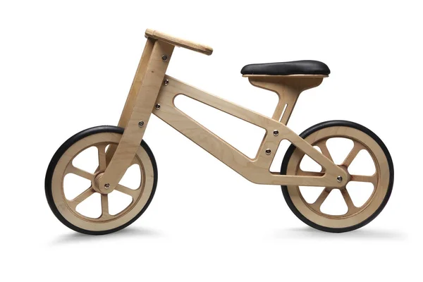 Retro wooden children bicycle — Stock Photo, Image