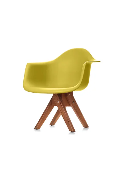 Moderne stoel met houten poten — Stockfoto