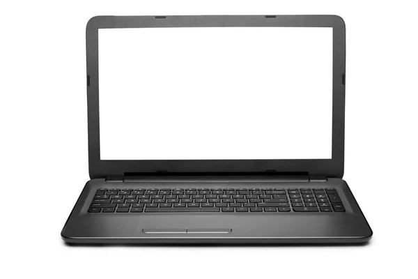 Laptop isolerad på vit bakgrund med urklippsbana. — Stockfoto