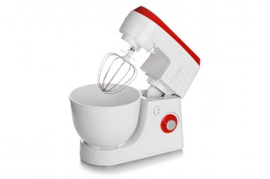 Beyaz arkaplanda Mutfak Standı Yemek Karıştırıcısı